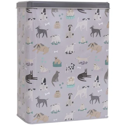 Smart Choice Rectangular Dog & Cat Print Pet Treat Tin 25cm X 18cm