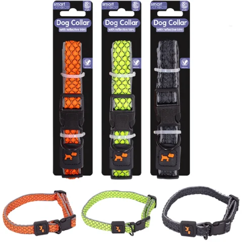 Smart Choice Reflective Textured Dog Collar 30cm-50cm Assorted Colours