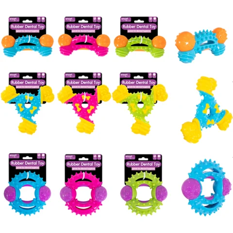 Smart Choice Rubber & Nylon Dental Dog Toy Assorted