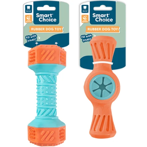 Smart Choice Rubber Textured & Treat-Dispensing Dog Toy 18cm Assorted