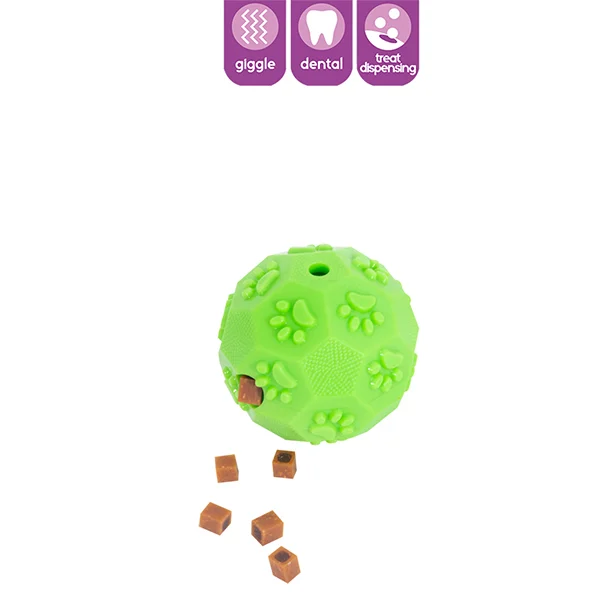Smart Choice Rubber Treat Dispensing Giggle Ball Dog Toy 8cm Assorted Colours