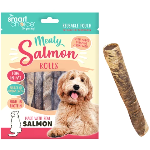Smart Choice Salmon Skin Rolls Dog Treat 7 Pack 100g