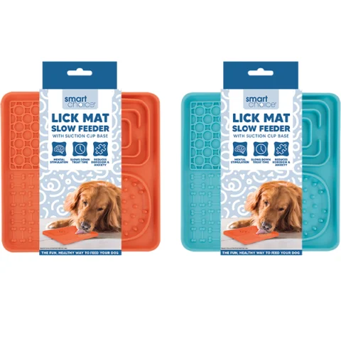 Smart Choice Slow Feeder Textured Dog Lick Mat 25cm X 20cm Assorted Colours