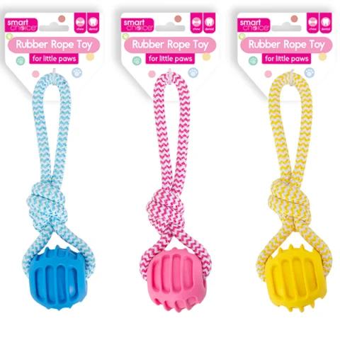 Smart Choice Small Puppy Rope Tug Dog Toy 21cm Assorted Colours