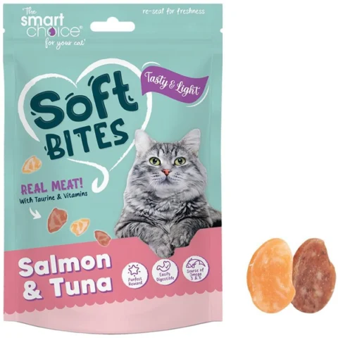 Smart Choice Soft Salmon & Tuna Bites Cat Treats 100g