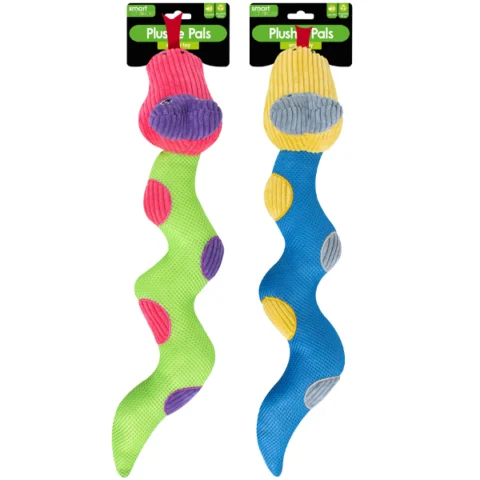 Smart Choice Squeaker Plush Snake Dog Toy 60cm Assorted Colours
