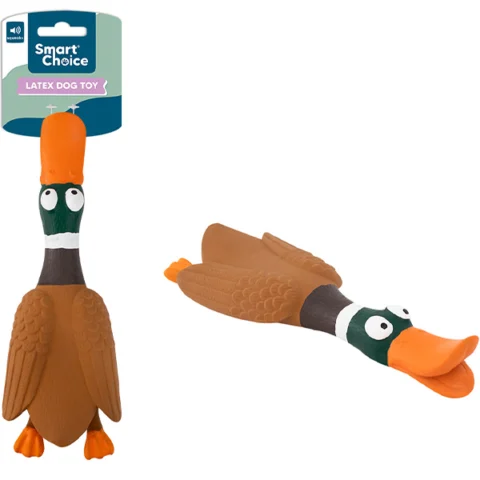 Smart Choice Squeaky Latex Duck Dog Toy 22cm