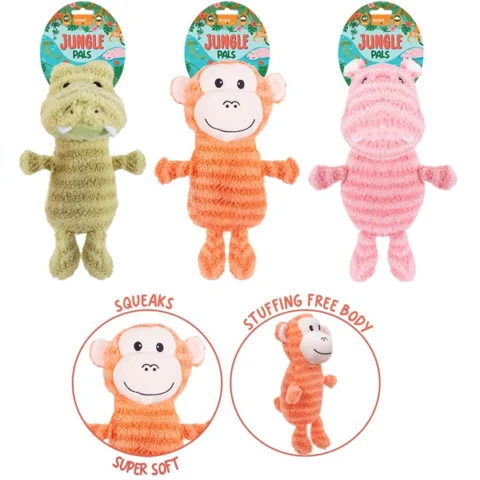 Smart Choice Squeaky Soft Plush Animal Dog Toys Assorted