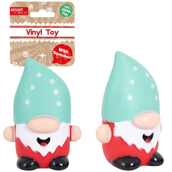 Smart Choice Squeaky Vinyl Christmas Gonk Dog Toy