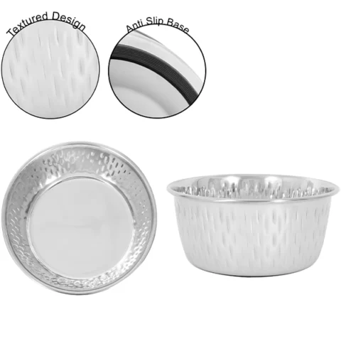 Smart Choice Stainless Steel Textured Anti-Slip Pet Bowl 900ml