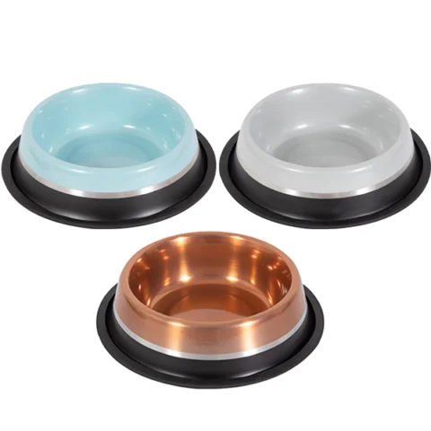 Smart Choice Stripe Stainless Steel Pet Bowl 900ml Assorted