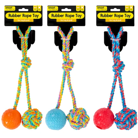 Smart Choice Strong Rubber Rope Toy 3 Assorted Colours