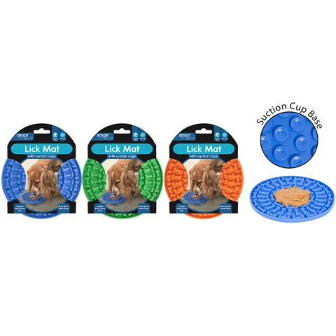 Smart Choice Suction Lick Matt & Slow Feeder For Dogs Assorted Colours