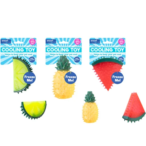 Smart Choice Summer Cooling Fruit Rubber Dog Toy Assorted