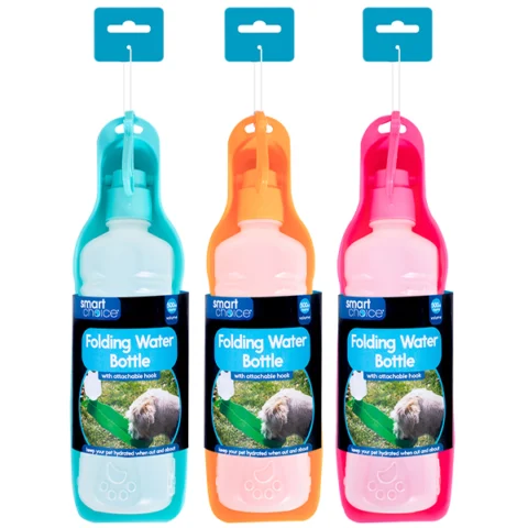 Smart Choice Summer Folding Pet Water Bottle 500ml Assorted Colours