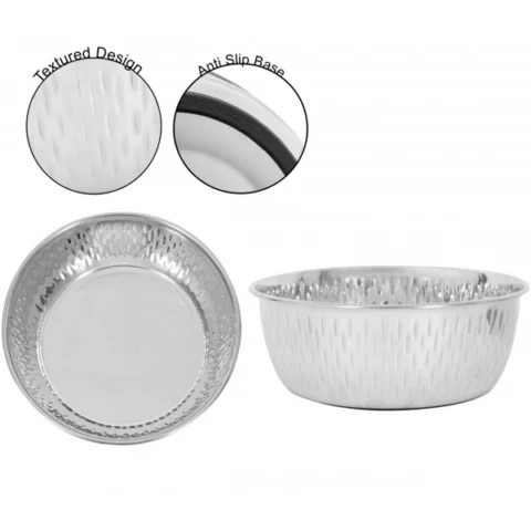Smart Choice Textured Stainless Steel Pet Bowl 1850ml