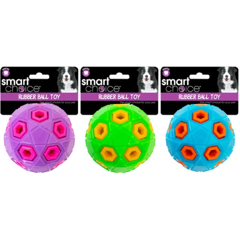 Smart Choice TPR Ball Dog Toy 8cm Assorted Colours