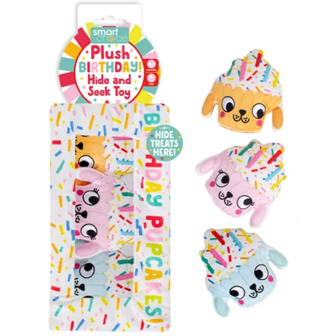 Smart Choice Treat Hiding Plush Birthday Cake Dog Toy 26cm