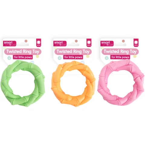 Smart Choice Twisted Ring Puppy Toy 10cm Assorted Colours