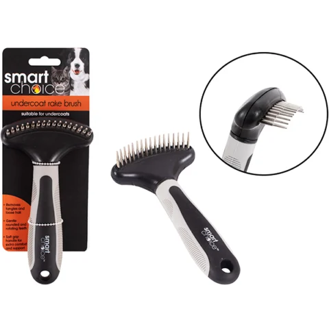 Smart Choice Undercoat Rake Pet Grooming Brush 16.5cm X 9.5cm