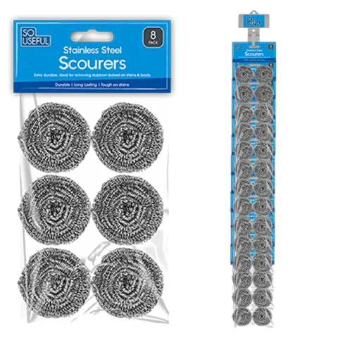So Useful Stainless Steel Scourers 8 Pack
