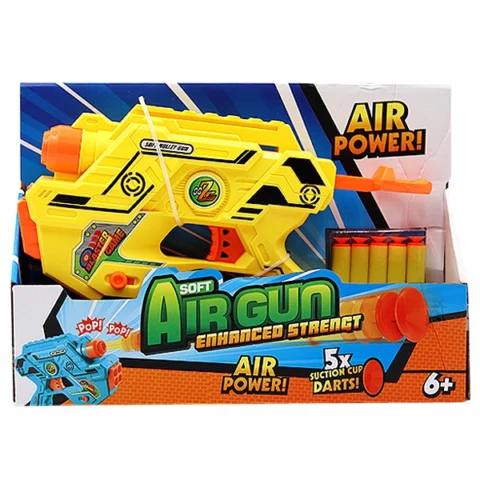 Soft Air Gun Enhanced Strength With 5X Suction Cup Darts