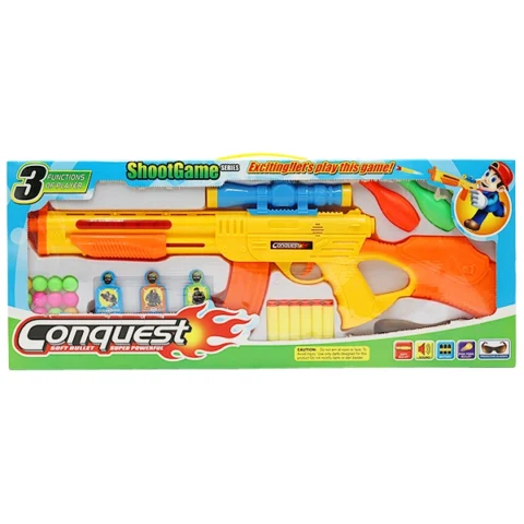 Soft Bullet Shooting Gun With Bullets, Darts & Targets