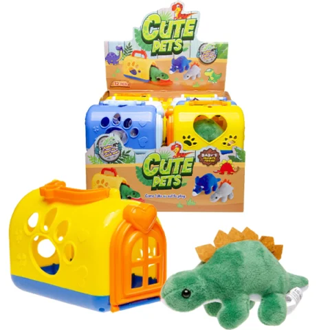 Soft Plush Dinosaur In Cage Toy Assorted