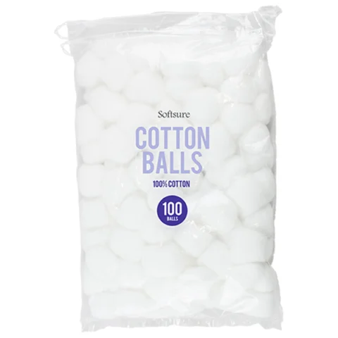 Softsure 100% Cotton Wool Balls 100 Pack
