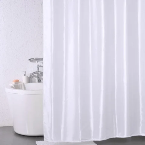 Solitaire Shower Curtain White