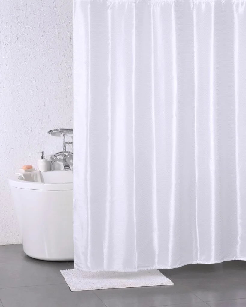 Solitaire Shower Curtain White