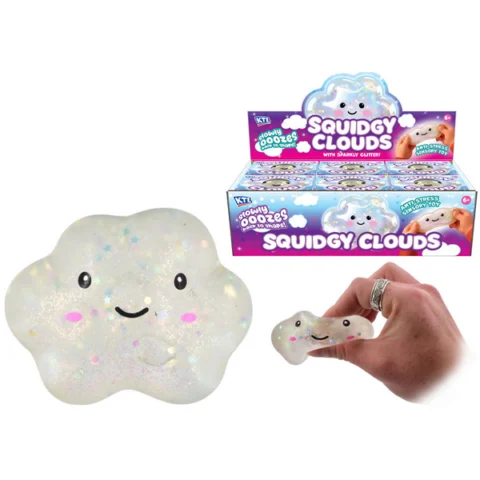 Sparkly Glitter Squidgy Cloud Squish Toy 8.1cm
