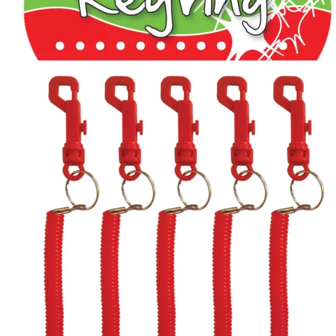 Spiral Keyring On Card 12pc (Each Price 25P)