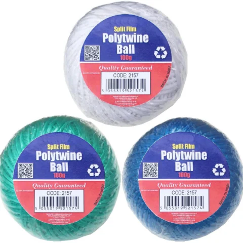Split Film Polytwine Ball 100g (Assorted Colours)