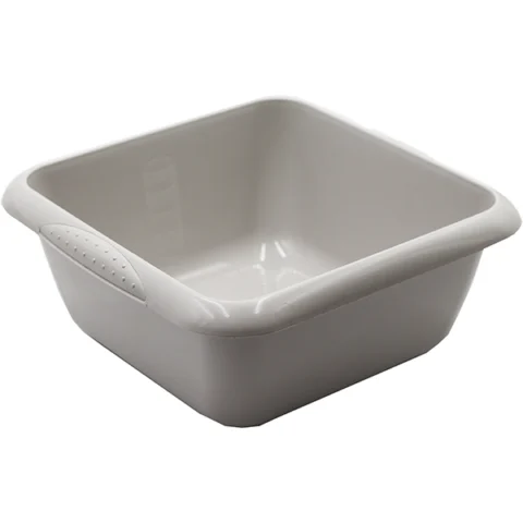 Square Washing Up Bowl Taupe 7l