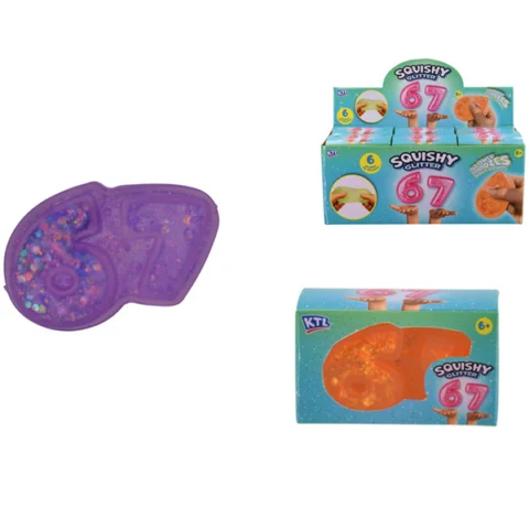 Squishy Stretchy Glitter 69 Squish Toy 8cm X 5cm Assorted Colours