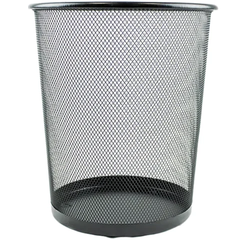 Store Smart Black Metal Mesh Waste Paper Bin 26cm X 23.7cm