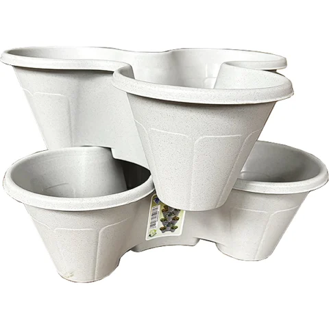 Strawberry Planter Platinum Stackable Plant Pot