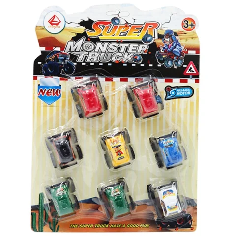 Super Pull-Back Monster Truck Assorted Colours 8pc