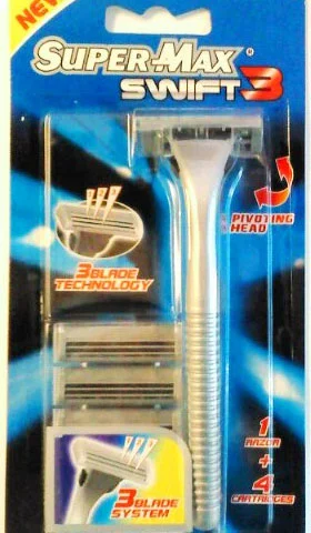 Supermax Swift Triple Razor + 4 Blades
