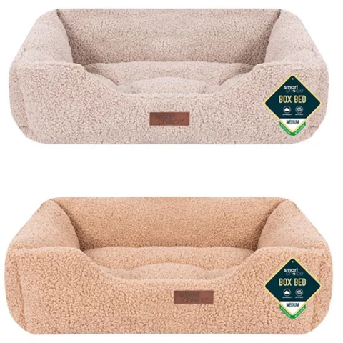 Sweet Dreams Boucle Sherpa Pet Bed Medium 58cm X 48cm X 20cm Assorted Colours