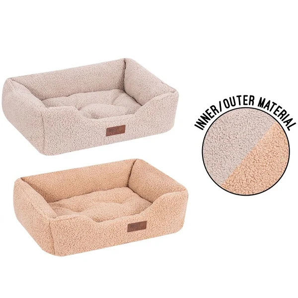 Sweet Dreams Boucle Sherpa Pet Bed Small 46cm X 36cm X 15cm Assorted Colours