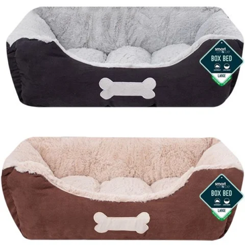 Sweet Dreams Classic Faux Suede Plush Pet Bed Large 71cm X 58cm X 25cm Assorted Colours
