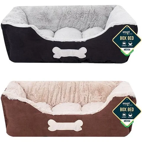 Sweet Dreams Classic Faux Suede Plush Pet Bed Medium 58cm X 48cm X 20cm Assorted Colours