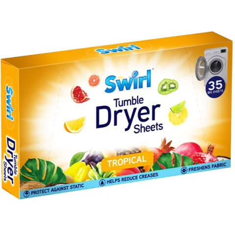 Swirl Tropical Tumble Dryer Sheets 35 Pack