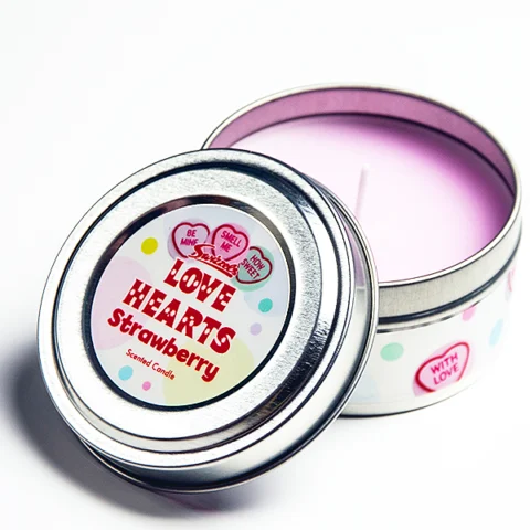 Swizzels Love Hearts Tin Scented Candle 3oz