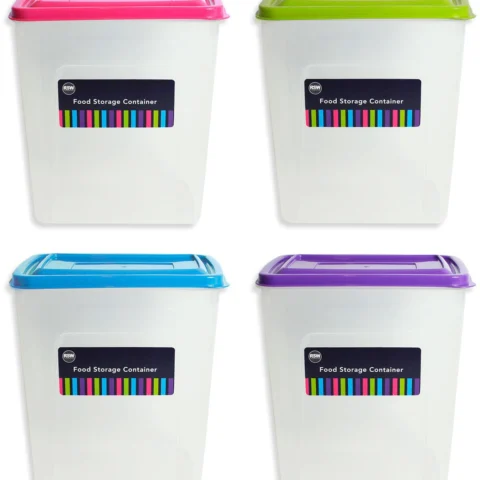 Tall Food Storage Box 4 Assorted Colours
