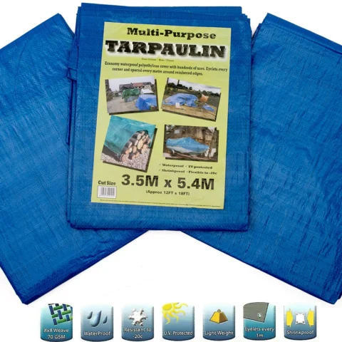 Tarpaulin Blue/Green 3.5m X 5.4M
