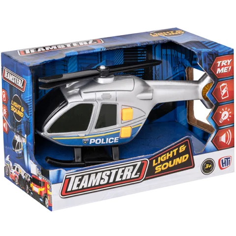 Teamsterz Light Up & Sound Police Helicopter Toy