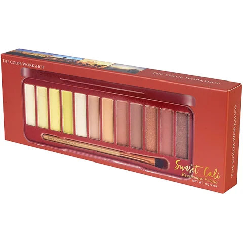 The Colour Workshop Sunset Cali 12 Colour Eyeshadow Palette Make-Up Set